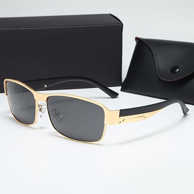 1 stuks Nieuwste coole metalen frame modieuze fietsbril voor heren met lichte pigment zonnebril Premium Kwaliteit Comfortabel Dagelijks Gebruik black