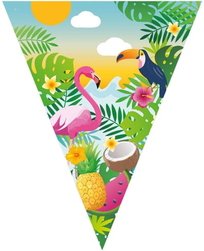 Globos Aloha Paper Flag Garland - 6m