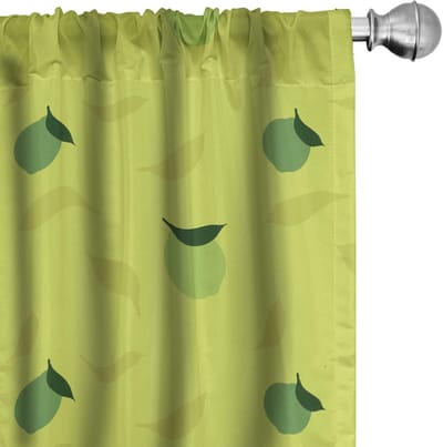 ABAKUHAUS Limette gordijnen – 2x 75x175 cm, mikrofaser, groen