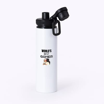 Hacebo® - world's best gamer waterfles met draaidop zwart - Gamen - gamers - cadeau - gamers - beste - kado - water fles - 850ML