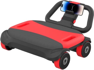 Core Roller Wheel - Buiktrainer Rol - Kern Versterken - Automatische Stabiliteit - 40x40x10 cm - Rood