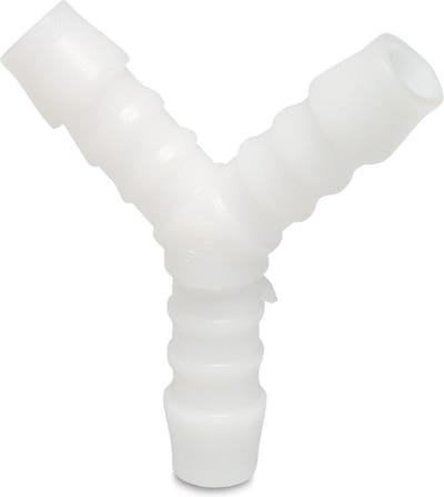 Y-stuk nylon 12 mm slangtule 16bar wit