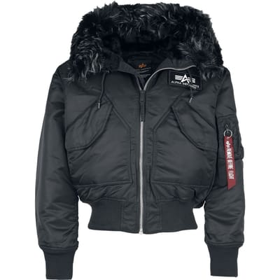 Alpha Industries Bomberjack - 45P Hooded Custom - XL - voor Mannen - zwart
