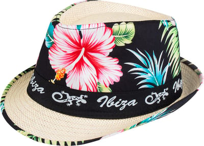 Boland - Hoed 'Ibiza' Multi - 58 - Volwassenen - Unisex - Hawaii - Themafeest - Strandfeest - Carnaval