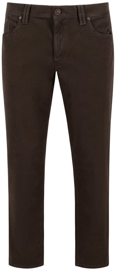 Alberto - 5-Pocket - Heren - W33 X L34 - Bruin - Katoen - 4207-1407 Pipe