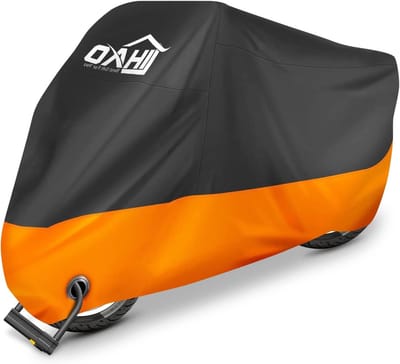 Waterdichte Motorhoes voor Buiten, Winddicht en Inclusief Opbergtas, Geschikt voor Motoren en Scooters, 245 x 105 x 125 cm, Motoraccessoires