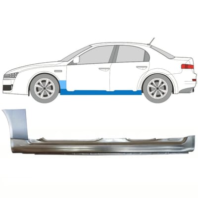 Volledige dorpel + reparatiepaneel voorste spatbord voor Alfa Romeo 159 05-12