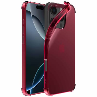 Geschikt voor iPhone 16 Pro Telefoonhoesje Doorzichtig Siliconen met Bumper Stootrand - Shockproof Back Cover Case - Neon Roze - ProtX