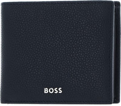 HUGO BOSS Leren Portemonnee Classic Grained Wallet Navy Donkerblauw