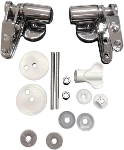 Toiletdeksel Scharnierset - Toiletbril Scharnieren - Universele Vervanging - Soft Close Functie - 1.0-2.0N·m - Zilver