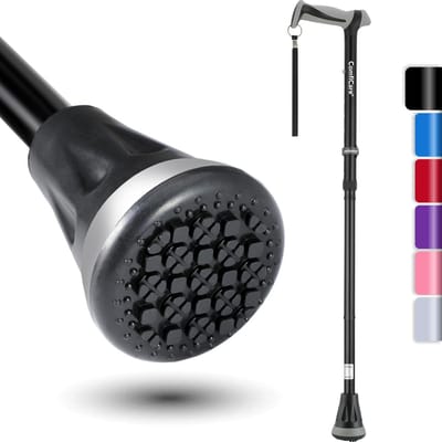 ComfiCare® Wandelstok 97 cm – Wandelstok opvouwbaar – Wandelstok verstelbaar – Loopstok – Wandelstokken – Zwart