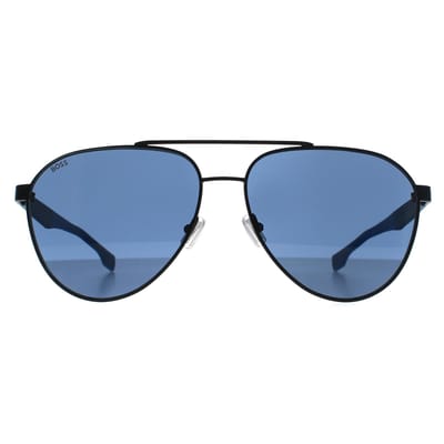 Hugo Boss BOSS 1485/S Matte black blue 60/15/145 MAN Zonnebrillen