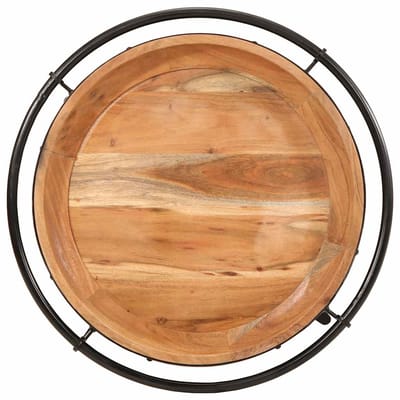 vidaXL - Bijzettafel - Ø55x60 - cm - massief - acaciahout
