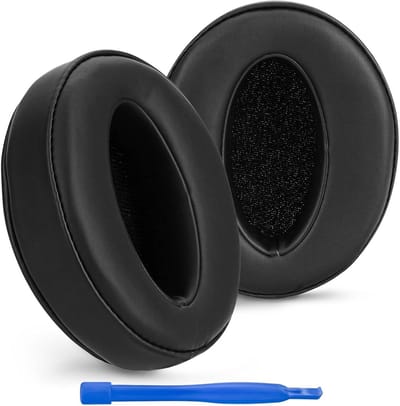 Vervangende Oorkussens voor Sennheiser HD4.50BT, HD4.40BT, HD4.30G, HD4.20S, HD458BT en HD450 Hoofdtelefoons - Comfortabele Oorkappen van Kunstleer in Zwart