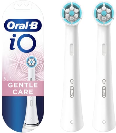 Oral-B iO Gentle Clean - Opzetborstels - Wit - 2 Stuks - Origineel - Alle iO Modellen - Tandsteen Verwijdering