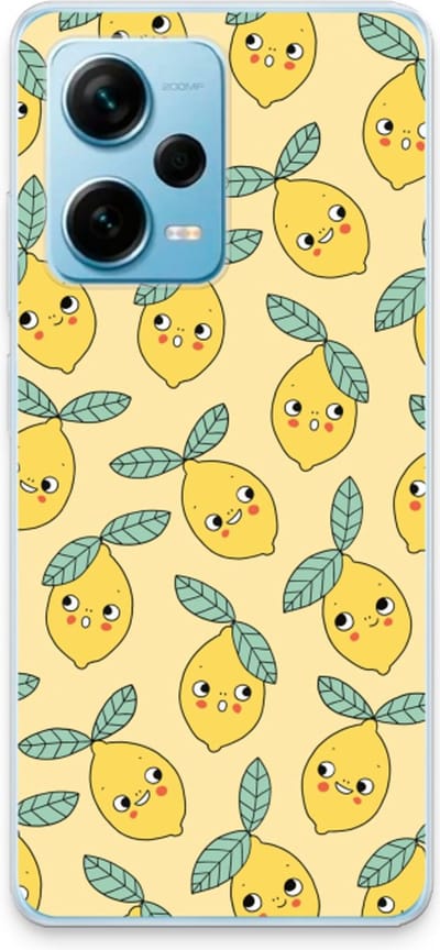 Case Company® - Hoesje geschikt voor Xiaomi Redmi Note 12 Pro Plus hoesje - Citroenen - Soft Cover Telefoonhoesje - Bescherming aan alle Kanten en Schermrand