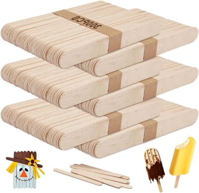 300 Stukken Houten Sticks voor Creatief Knutselen, 15 x 1.8 x 1.5 cm, Ideaal voor DIY Projecten en Ambachten