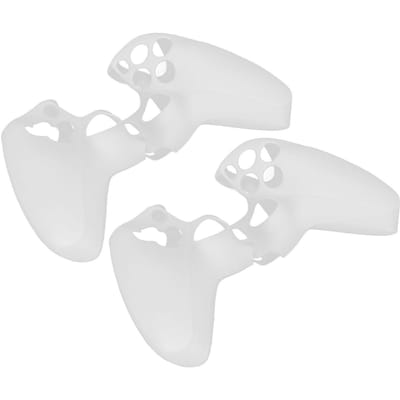 2 Stuks Siliconen Beschermhoes Case Ergonomisch Zacht Voorkom Uitglijden Stofdicht Handvat Hoes voor PS5 wit