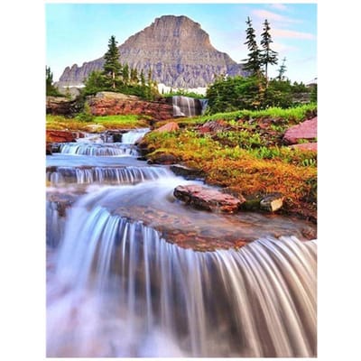 Paysage diamant peinture pleine ronde diamant broderie diamant mosaïque point de croix 20X30CM gray