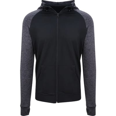 Sporthoodie heren 'Cool Contrast Zipped' met capuchon Zwart - L