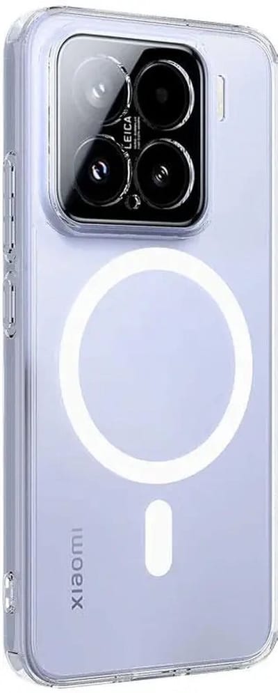 Hoesje Geschikt voor Xiaomi 15 - Compatibel met MagSafe - Hard Back Cover met Magneet - Transparant