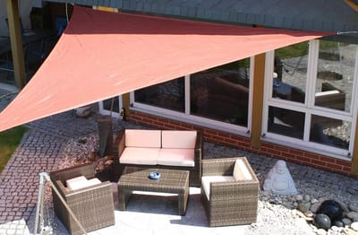 EDUPLAY - 160126 Zonnezeil - 3.5x4.5m - HDPE - Waterdicht - Roestkleur