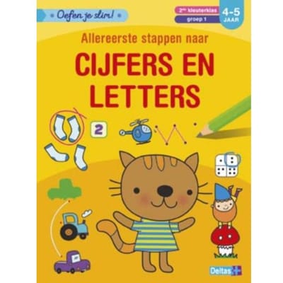Deltas Oefen je slim! Allereerste stappen naar cijfers en letters (4-5j) Educatieve boeken (spelletjes en raadsels)