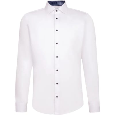 Seidensticker slim fit Seidensticker – Business Hemd Schwarze Rose – Maat 41 – Voorzien Van Slim Fit Pasvorm En Kentkraag En Extra Lange Mouwen – Voor Kantoor En Formele Gelegenheden – Wit Strijkvrij Katoenoverhemd, mouwlengte 7, popeline, wit - Maat 41