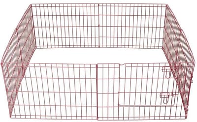 Puppyren Hondenren Metaal Roze Uitvouwbaar M - 560 cm Omtrek 60 cm Hoog - Hele Deur - Voor Hond en Puppy