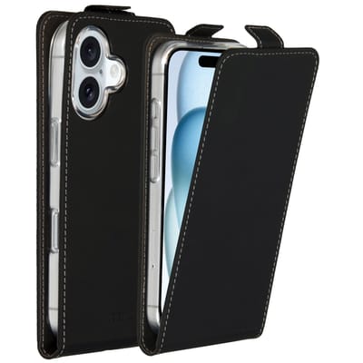 Accezz Hoesje - Geschikt voor Apple iPhone 16 - Flipcase - Zwart