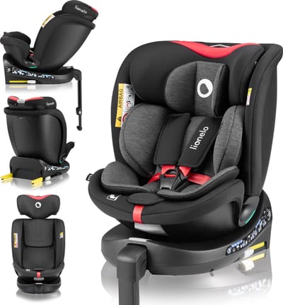 Lionelo Navy i-Size 360° Draaibare Autostoel - ISOFIX - 40-150 cm - RWF & FWF - Achterwaarts tot 105 cm - Verstelbare Rugleuning - Dri-Seat - R129 i-Size
