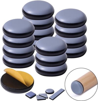 Zelfklevende Meubelsliders voor Tapijt en Houten Vloeren (Rond 25mm)
