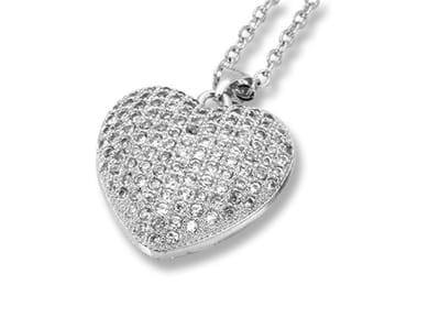 Amanto Ketting Elief - 316L Staal - Hart - 23x22mm - 45cm