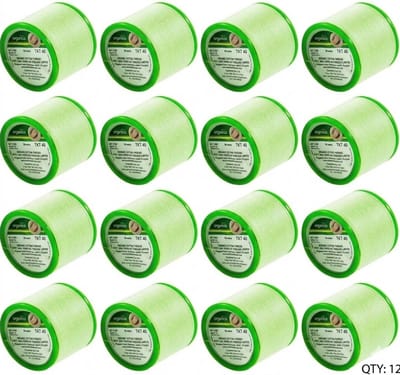 Organica Katoen Threading Garen - 12 x 300m - Organische Wenkbrauw Threading Draad - Voor Epileren en Gezichtsontharing - Antibacterieel & Huidvriendelijk - Voordeelverpakking met Kajal Sticker