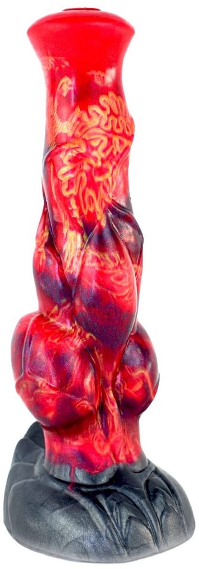 Kiotos Monstar - Fantasie Dildo Nr. 75 Drogon - Rood/Paars/Zwart