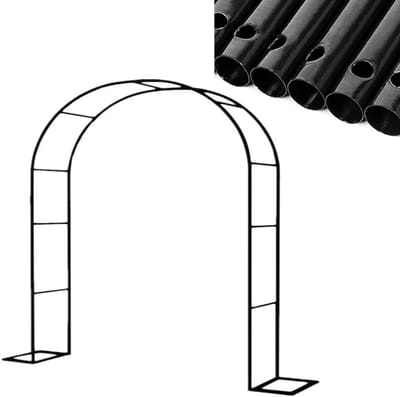 Metalen Tuinboog - Rozenprieel IJzer - Klimplanten Ondersteunen - Roestbestendige Constructie - Diverse Maten - Zwart