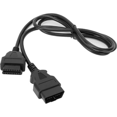 Câble Adaptateur de Diagnostic Automobile 16 Broches pour Elm327 Mâle vers Femelle Fil d'Extension OBD 1,5m 4,9ft black