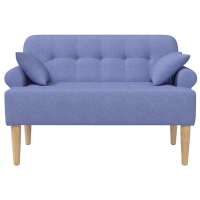 vidaXL - Lovingseat - met - knoopge - tuft - Jeans - Blauw - 120 - x - 65 - x - 79 - cm - Stof
