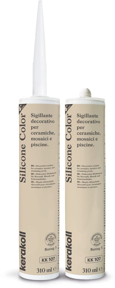 Kerakoll - Silicone Color - KK107 - Siliconenkit - Kleur 107 Beige Bruin - Verkrijgbaar in 50 Kleuren - Greenbuild rating 3