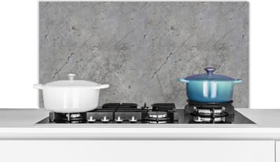 Spatscherm keuken 100x50 cm - Kookplaat achterwand Patronen - Beton print - Oud - Muurbeschermer - Spatwand fornuis - Hoogwaardig aluminium