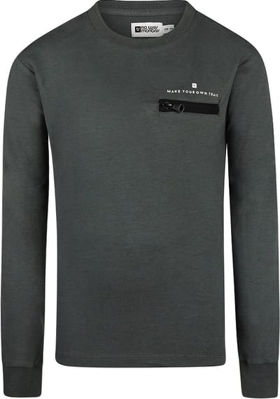 No Way Monday - Jongens shirt - Army green - Maat 98