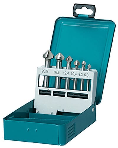 Makita D-42204 Verzinkboorset 6.3 mm, 8.3 mm, 10.4 mm, 12.4 mm, 16.5 mm, 20.5 mm HSS Cilinderschacht 5 stuk(s)