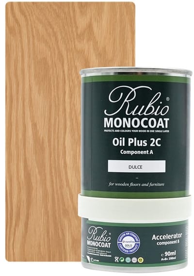 Rubio Monocoat Oil Plus 2C - Ecologische Houtolie in 1 Laag voor Binnenshuis - Dulce, 390 ml (15 m²)