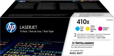 HP 410X - Tonercartridge - Origineel - Hoge Capaciteit - 3 Pack - Cyaan/Magenta/Geel