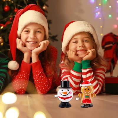 8 Stuks Opwindbare Kerst Speelgoed Set voor Kinderen
