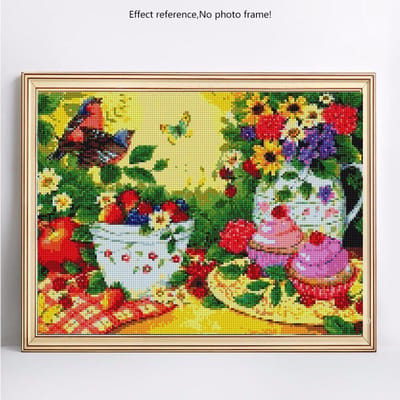Diamant schilderij volledige ronde aankomst bloemen diamant borduurwerk verkoop vlinders 20X30
