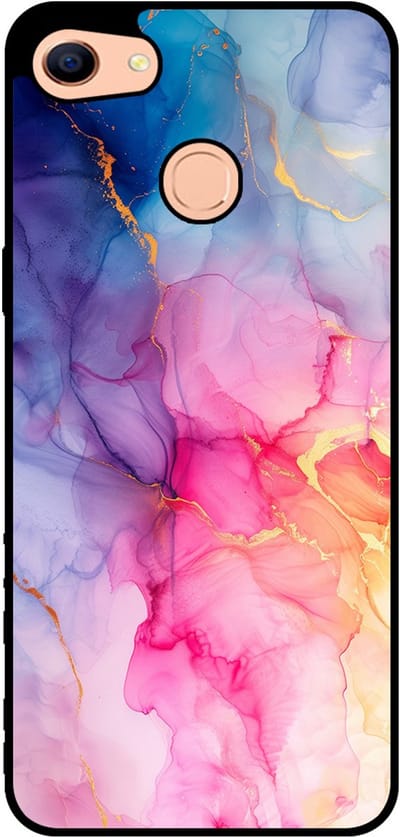 Smartphonica Telefoonhoesje Geschikt voor Oppo F5 met marmer opdruk - TPU backcover case marble design - Regenboog geschikt voor Oppo F5