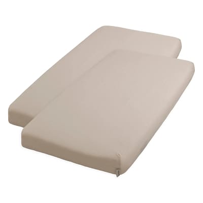 Baby's Only Hoeslaken Tender - Hoeslaken ledikant - Hoeslaken babybed - Jersey Hoeslaken - Superzachte Katoen - 2-pack - Beige - 60x120 cm - 100% prewashed cotton
