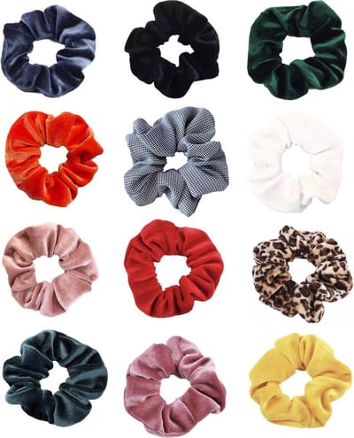 Kraagjeskopen.nl® Scrunchie Mega Pack Haaraccessoire Haarelastiek - 12 stuks Musthave Haarwokkels Set