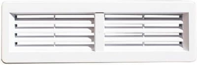 Ventilatierooster Wit Vlakkanaal Afvoerluik met Insectenwering 55 x 220 mm